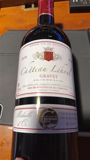Bordeaux Graves Château Léhoul 2018