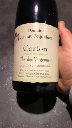 Burgundy Corton Grand Cru Cachatocquidant Clos des Vergennes 2014