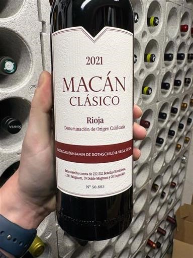 Rioja Bodegas Benjamin De Rothschild & Vega Sicilia Macán Clásico 2021