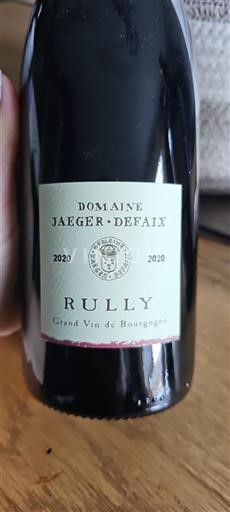 Burgundy Rully Domaine Jaegerdefaix 2020