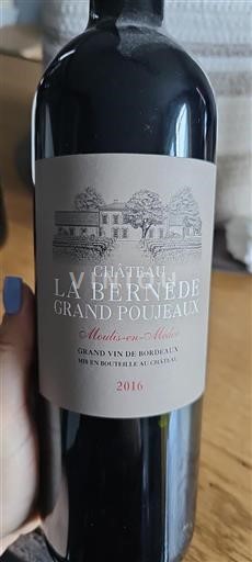 Bordeaux Moulis-en-Médoc La Bernède Grand Poujeaux 2016
