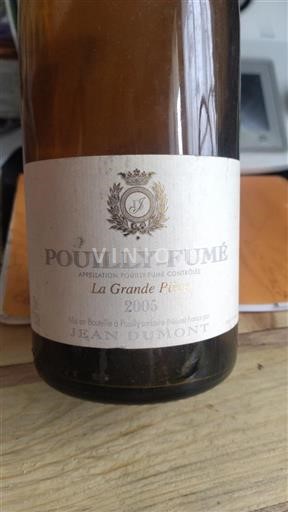 Vallée de la Loire Pouilly-fumé Jean Dumont La Grande Pièce 2005