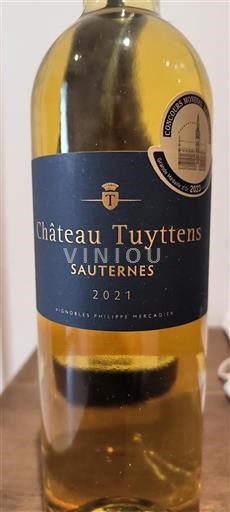 Bordeaux Sauternes Château Tuyttens 2021