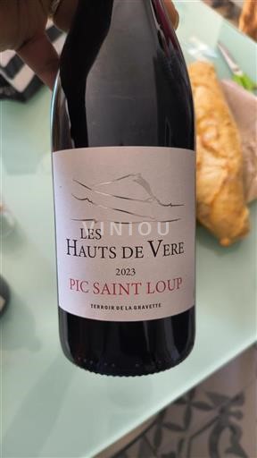 Vin Rouge sec Terroir de la Gravette Les Hauts de Vere 2023 France Languedoc Pic-saint-loup AOC
