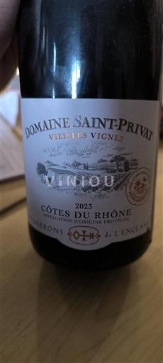 Rona dolina Côtes-du-Rhône Domaine Saintprivat Vieilles Vignes 2023