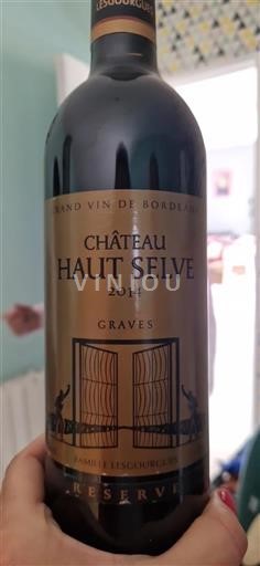 Bordeaux Graves Château Haut Selve Réserve 2014