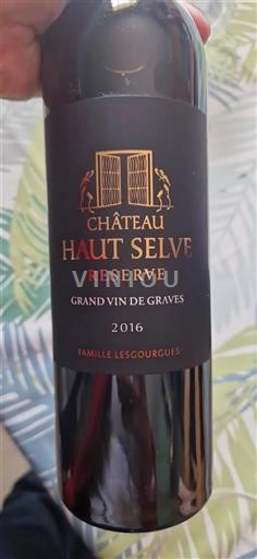 Bordeaux Graves Château Haut Selve Réserve 2016