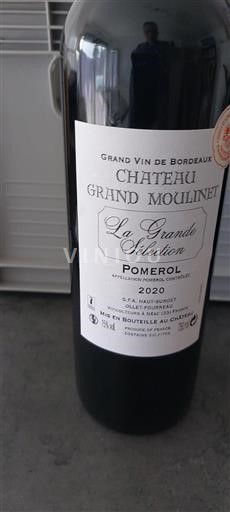 Bordeaux Pomerol Château Grand Moulinet La Grande Sélection 2020