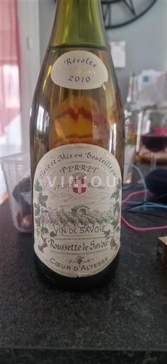 Savoie en Bugey Roussette de Savoie Perret Cœur d'Altesse 2010