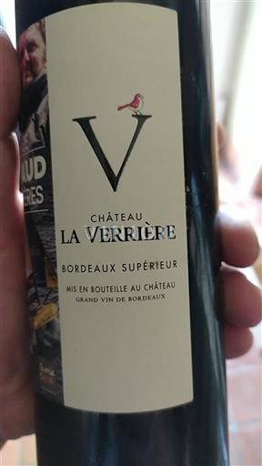 Bordeaux Bordeaux Supérieur Château La Verrière Neročník