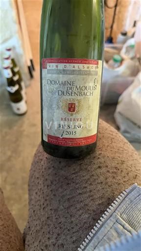 Vin Blanc sec Réserve Domaine Moulin de Dusenbach 2015 France Alsace