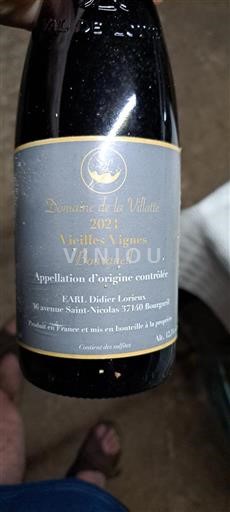 Loirevallei Bourgueil Domaine La Villatte Vieilles Vignes 2021