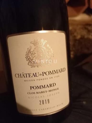 Bourgogne Pommard Château Pommard Clos Marey-Monge Nicolas-Joseph 2019