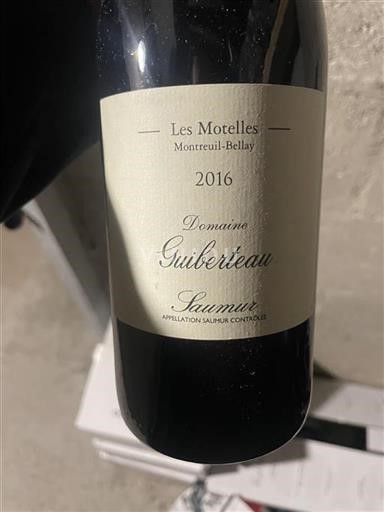 Loire Valley Saumur Domaine Guiberteau Les Motelles 2016