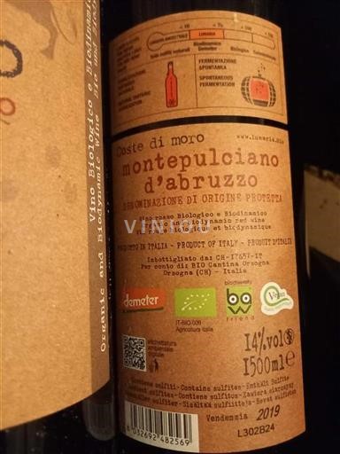 Abruzos Montepulciano d'Abruzzo Fattoria La Valentina Coste di Moro 2019