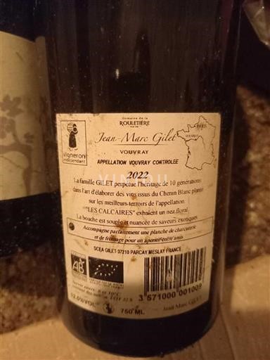 Loirevallei Vouvray Domaine La Roulèriere 2022