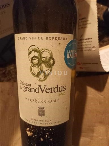 Bordeaux Château Le Grand Verdus Expression 2020