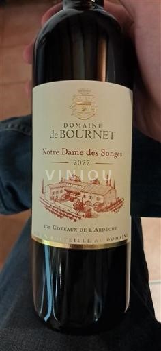 Alpes e regiões Ródano Coteaux de l'Ardèche Domaine Bournet Notre Dame des Songes 2022