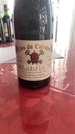 Rhônen laakso Châteauneuf-du-Pape Domaine Père Pape Clos du Calvaire 1988