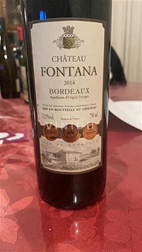 Bordeaux Château Fontana 2014