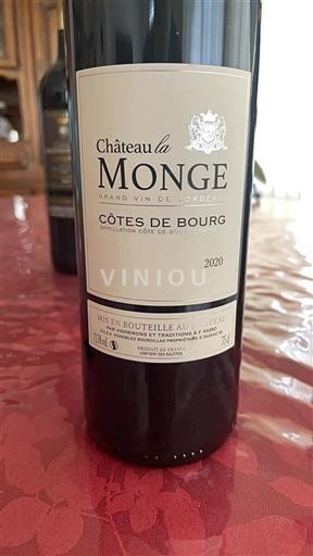 Bordeaux Côtes-de-bourg Château La Monge 2020