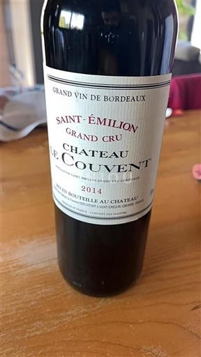 Bordéus Saint-Émilion Grand Cru Le Couvent 2014