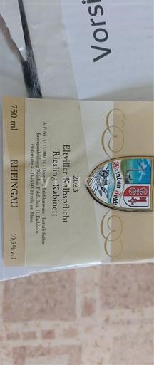 Rheingau Eltville Domaine Folch Eschborn Riesling Kabinett 2023