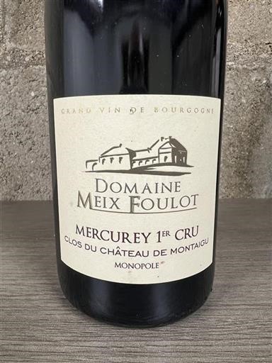 Bourgogne Mercurey Premier Cru Domaine Meix Foulot Clos du Château de Montaigu 2019