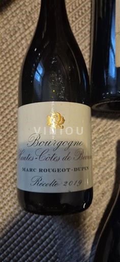 Vin Rouge sec Marc Rougeot-Dupin 2019 France Bourgogne Hautes Côtes de beaune Grand Cru