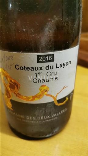 Vin Rouge moelleux Domaine Des Deux Vallées 2016 France Vallée de la Loire Coteaux-du-layon