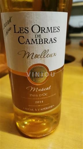 Languedoc e Roussillon Pays d'oc Les Ormes De Cambra Moelleux 2014