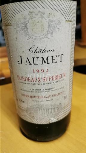 Bordeaux Bordeaux Supérieur Château Jaumet 1992