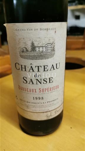 Bordeaux Bordeaux Supérieur Château Sanse 1998