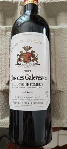 Bordeaux Lalande-de-pomerol Clos Des Galésvesses 2009