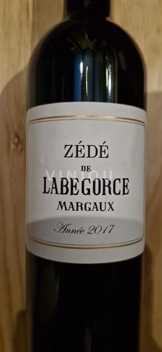 Bordeaux Margaux Labegorce Zédé de Labégorce 2017