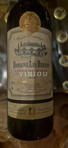 Sud-Ouest Côtes-de-duras Domaine Les Bertins 2006