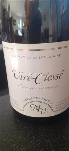 Borgogna Viré-clessé Marinot Verdun 2012