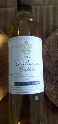 Sudoeste Côtes-de-Bergerac Les Raisins Oubliés 2016