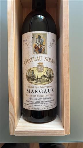 Bordeaux Margaux Château Siran 1985