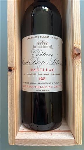 Bordeaux Pauillac Grand Cru Classé Château Hautbages Libéral 1985