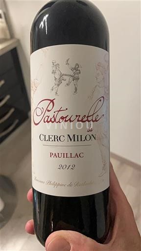 Bordeaux Pauillac Château Clerc Milon Pastourelle 2012