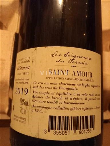 Beaujolais Saint-Amour Domaine Edoria Les Seigneurs du Terroir 2019