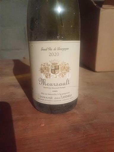 Bourgondië Meursault Domaine Éric Ledieu 2020