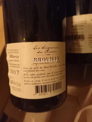Beaujolais Brouilly Les Seigneurs Du Terroir 2017