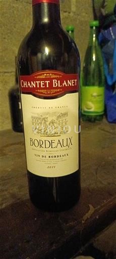 Bordeaux Château Chantet Blanet 2011