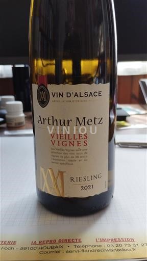 Alsácia Arthur Metz Vieilles Vignes 2021