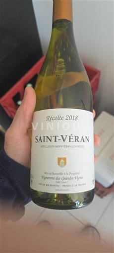 Bourgogne Saint-Véran Vignerons Des Grandes Vignes 2018