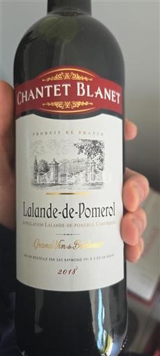 Bordeaux Lalande-de-pomerol Château Chantet Blanet 2018