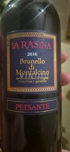 Toscana Brunello di Montalcino La Rasina Persante 2016