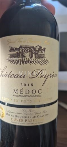 Bordeaux Médoc Château Peyrère Prestige 2018